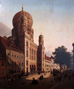 OranienburgerStraße的新犹太教堂 作者 埃米尔·皮埃尔·约瑟夫·德考维尔